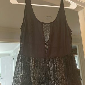 BCBG peplum lace tank